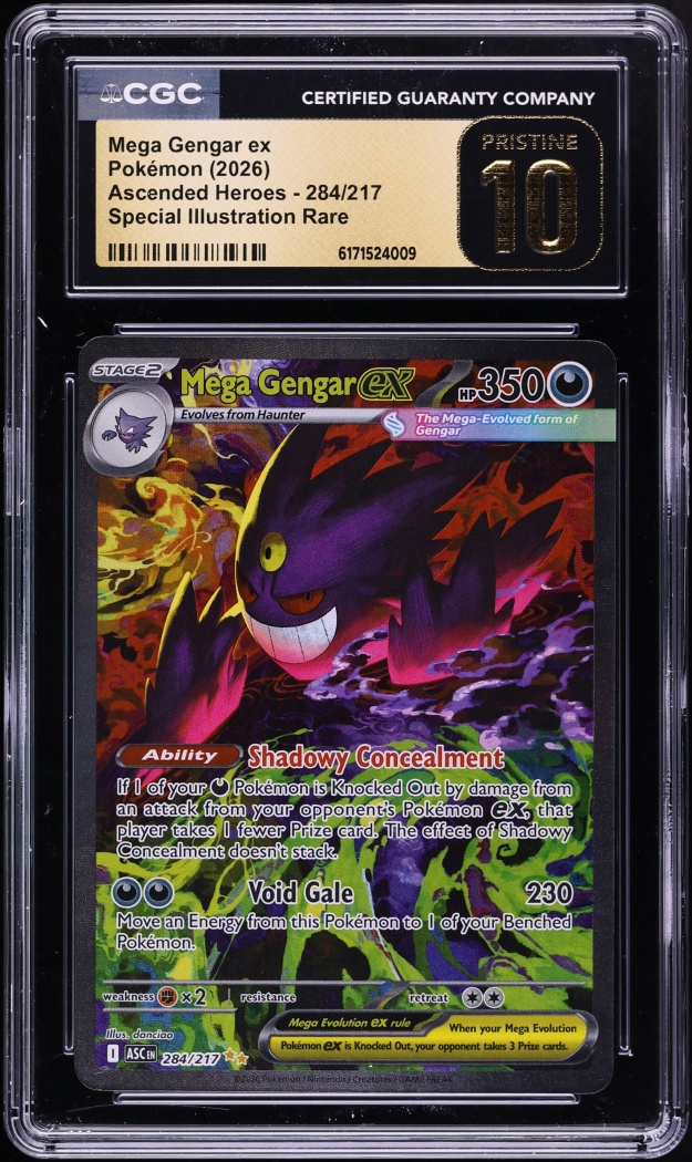 2026 Pokemon Mega Evolution Ascended Heroes SIR Mega Gengar ex #284 CGC 10 PRISTINE