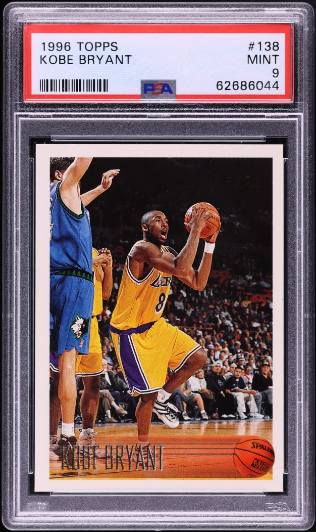 1996 Topps Basketball Kobe Bryant ROOKIE #138 PSA 9 MINT