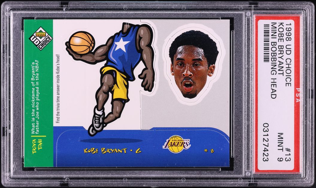 1998 Upper Deck Choice Mini Bobbing Head Kobe Bryant #13 PSA 9 MINT