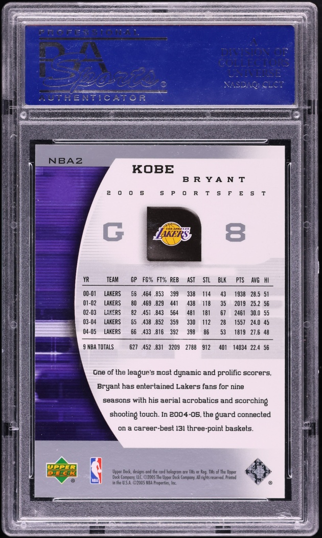 2005 Upper Deck Sportsfest Kobe Bryant /750 #NBA2 PSA 10 GEM MINT