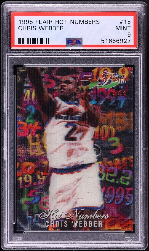 1995 Flair Hot Numbers Chris Webber #15 PSA 9 MINT