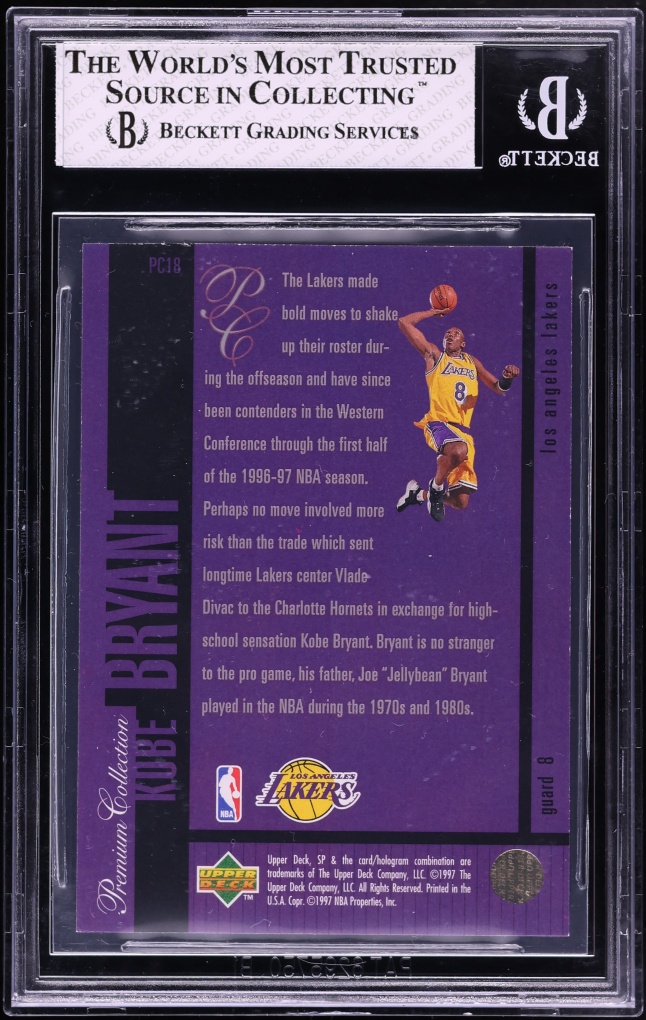 1996 SP Holoviews Kobe Bryant ROOKIE #PC18 BGS 8 NM-MT