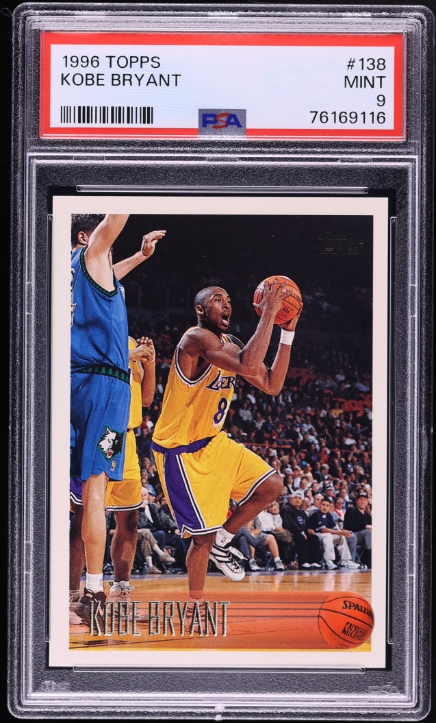 1996 Topps Basketball Kobe Bryant ROOKIE #138 PSA 9 MINT