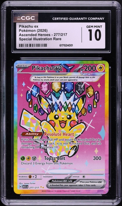 2025 Pokemon Japanese Mega Dream ex SAR Pikachu ex #234 CGC 10 GEM