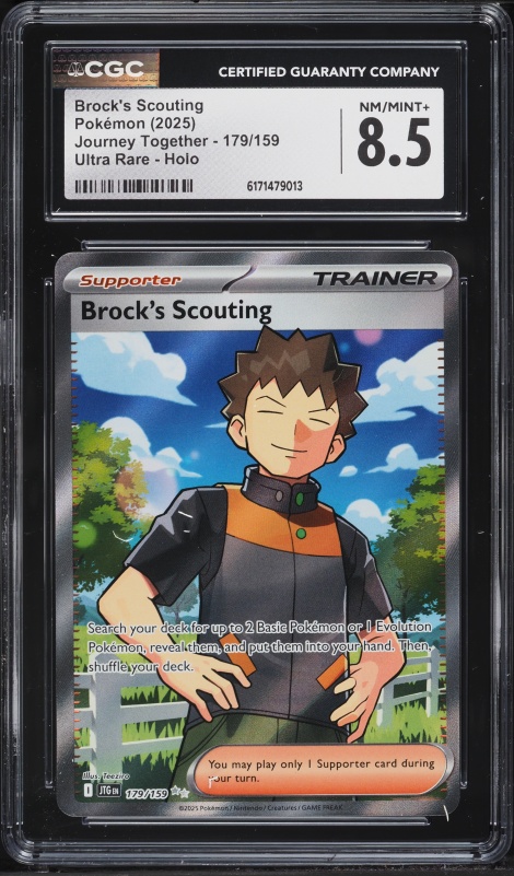 brock's pokemon cards 2025 Japanese SV Battle Partners Full Art Scouting #123 CGC 10 PRISTINE on Fanatics Collect Description coming soon... Brock Full Art Trainer -