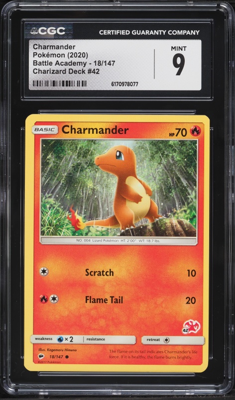 2020 Pokemon Sun & Moon Battle Academy Charizard Deck 42 Charmander #18 CGC 9 MINT