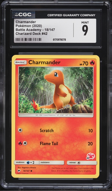 2020 Pokemon Sun & Moon Battle Academy Charizard Deck 42 Charmander #18 CGC 9 MINT