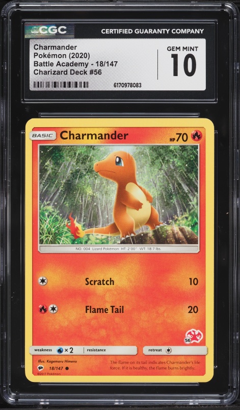 2020 Pokemon Battle Academy Charizard Deck 56 Charmander #18 CGC 10 GEM MINT
