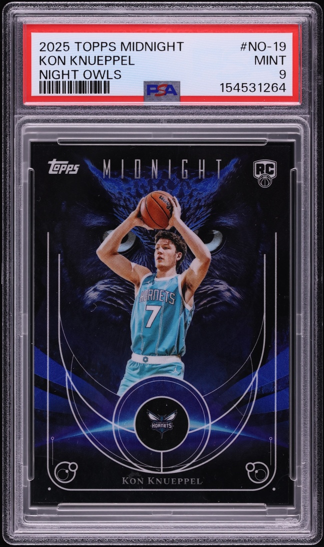 2025 Topps Midnight Night Owls Kon Knueppel ROOKIE #NO-19 PSA 9 MINT