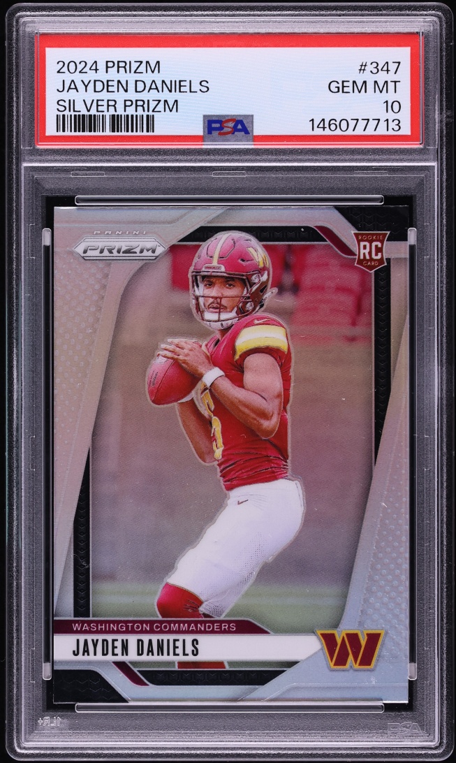 2024 Panini Prizm Silver Jayden Daniels ROOKIE #347 PSA 10 GEM MINT