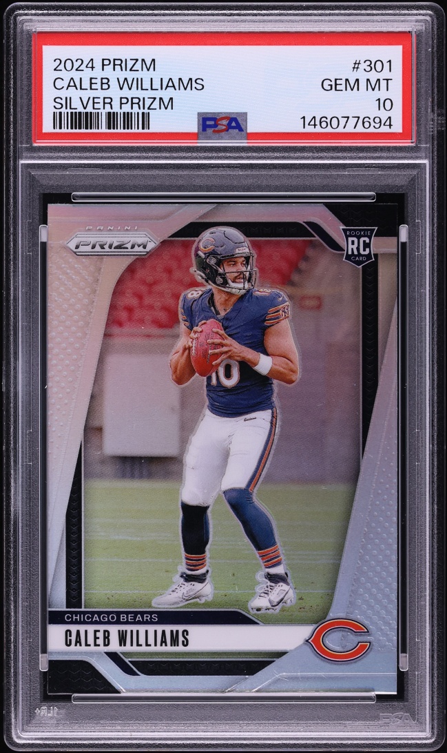 2024 Panini Prizm Silver Caleb Williams ROOKIE #301 PSA 10 GEM MINT