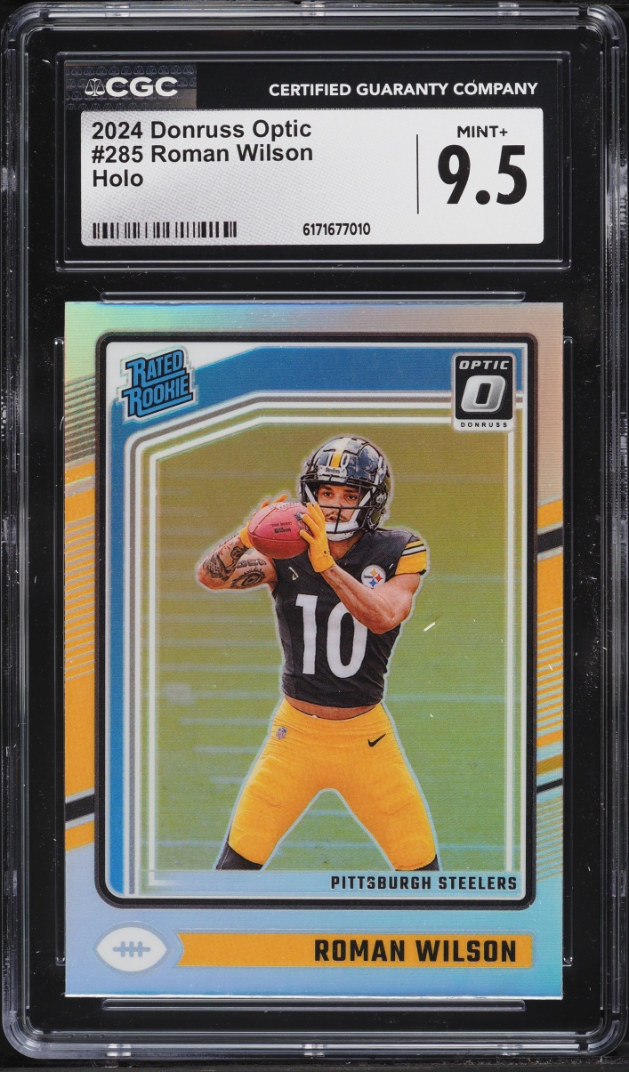 2024 Donruss Optic Holo Roman Wilson ROOKIE #285 CGC 9.5 MINT+