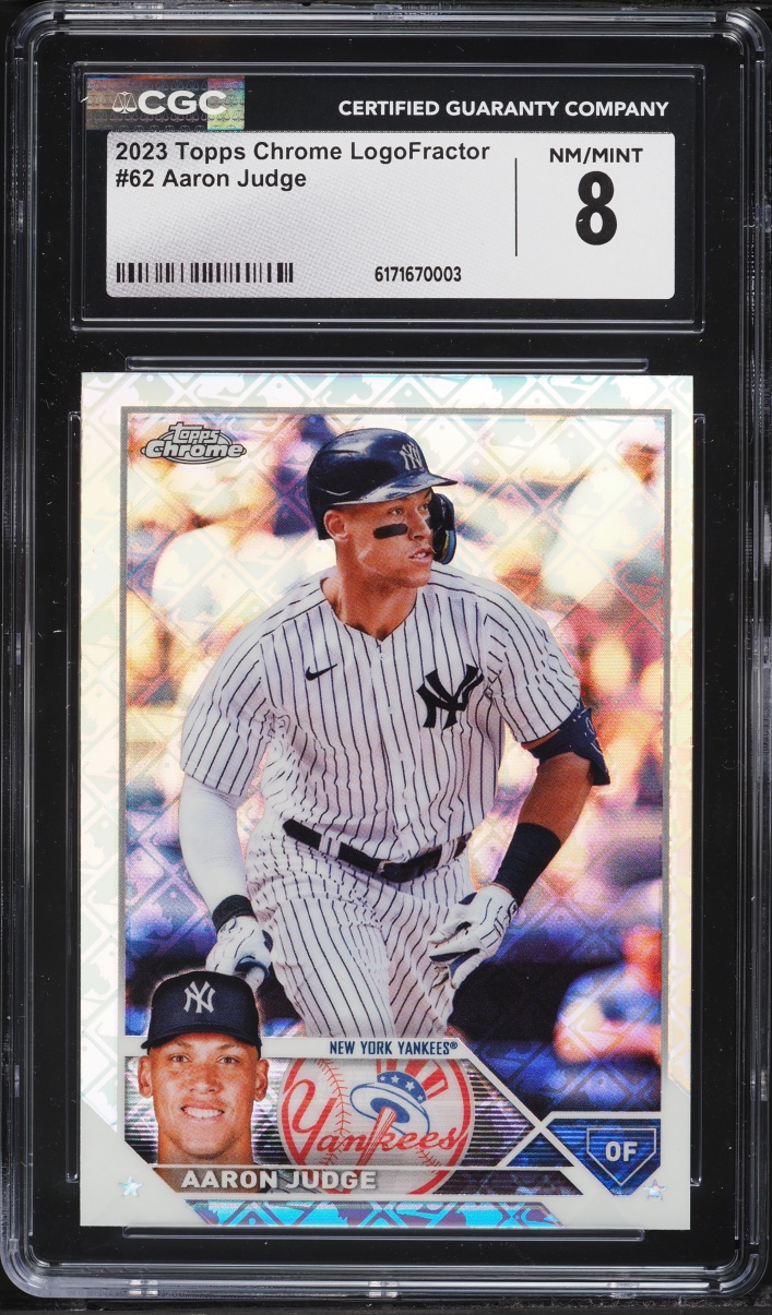 2023 Topps Chrome LogoFractor Aaron Judge #62 CGC 8 NM-MT