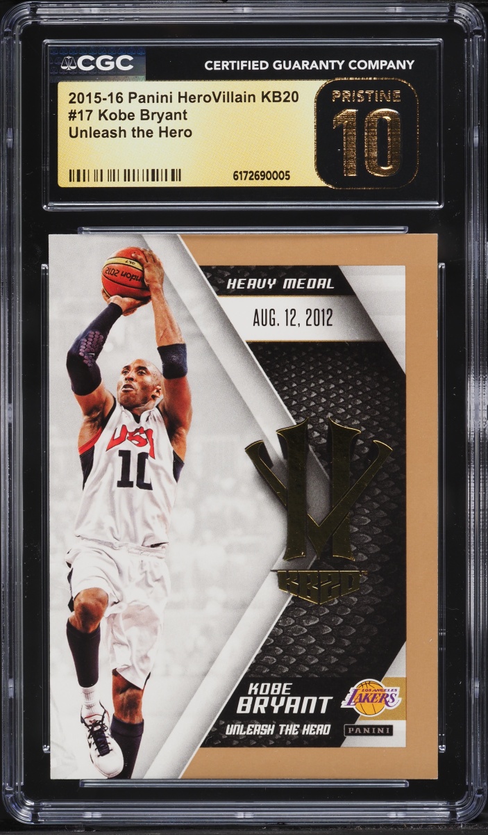 2015 Panini HeroVillain KB20 Unleash The Hero Kobe Bryant #17 CGC 10 PRISTINE