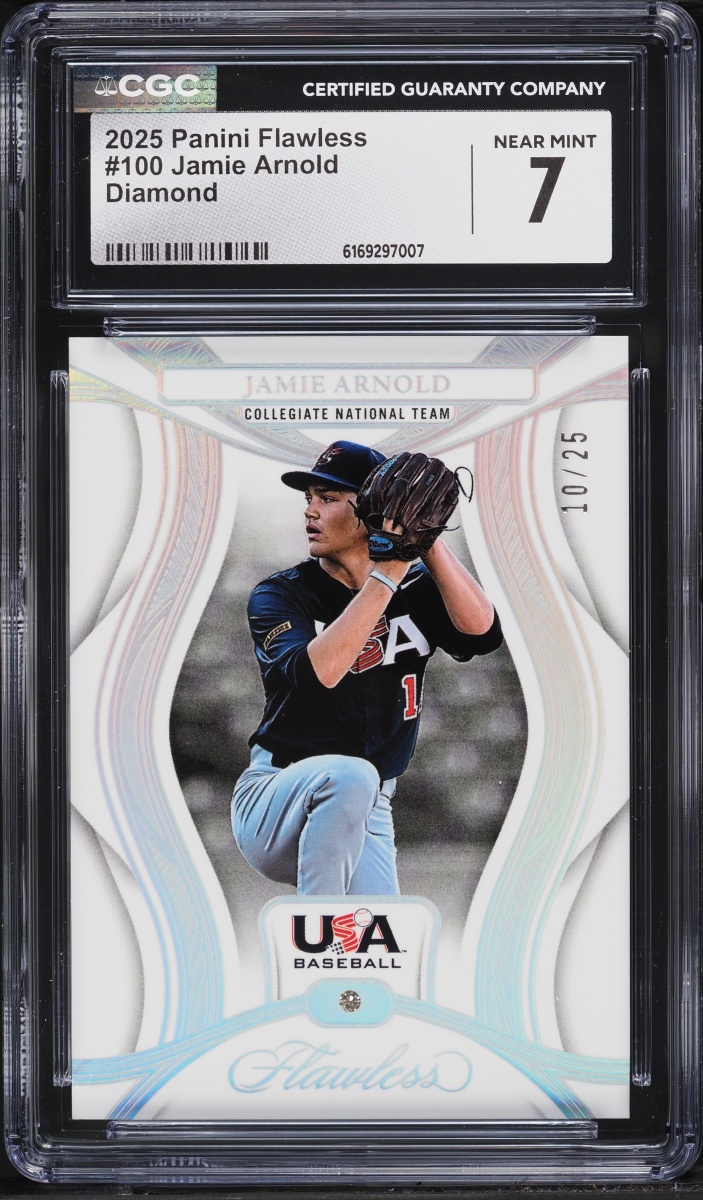 2025 Panini Flawless Diamond Jamie Arnold ROOKIE /25 #100 CGC 7 NRMT