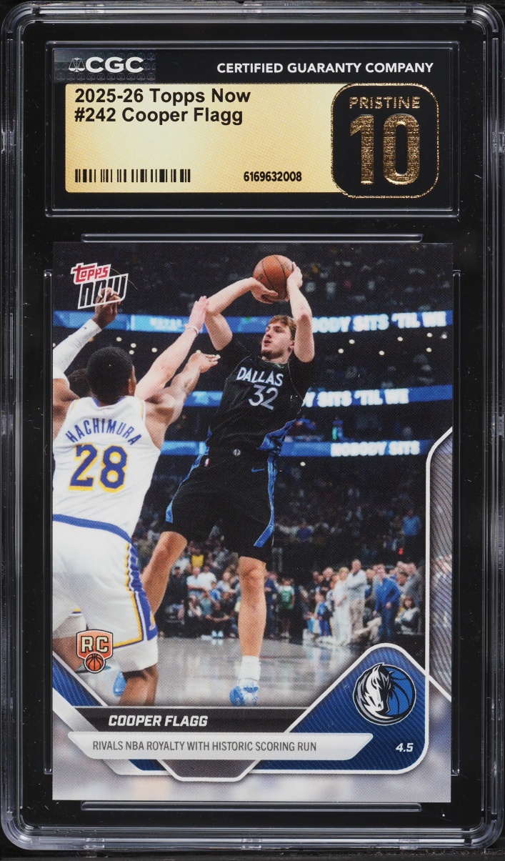 2025 Topps Now Cooper Flagg ROOKIE #242 CGC 10 PRISTINE