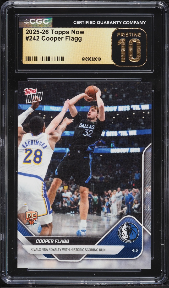 2025 Topps Now Cooper Flagg ROOKIE #242 CGC 10 PRISTINE