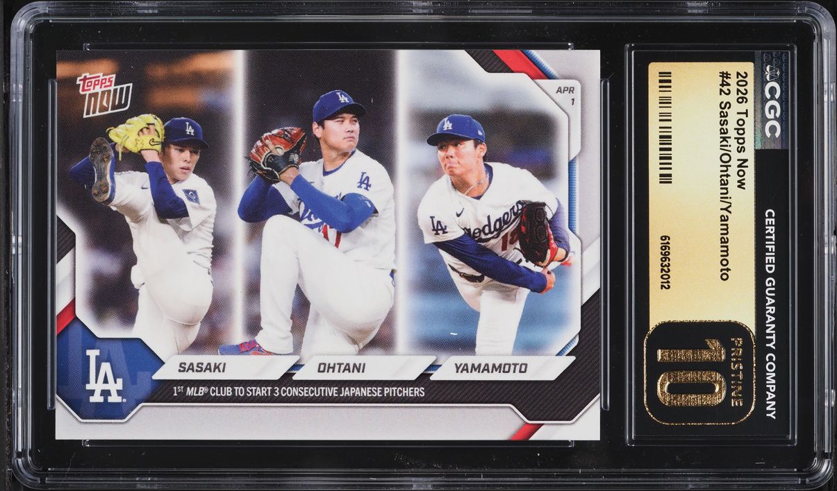 2026 Topps Now Sasaki Ohtani Yamamoto #42 CGC 10 PRISTINE