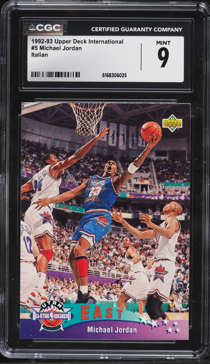 1992 Upper Deck International Italian Michael Jordan #5 CGC 9 MINT