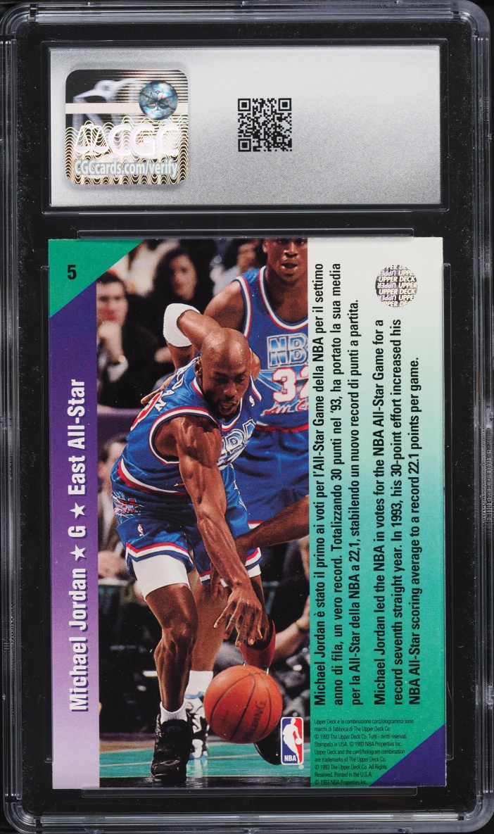 1992 Upper Deck International Italian Michael Jordan #5 CGC 9 MINT