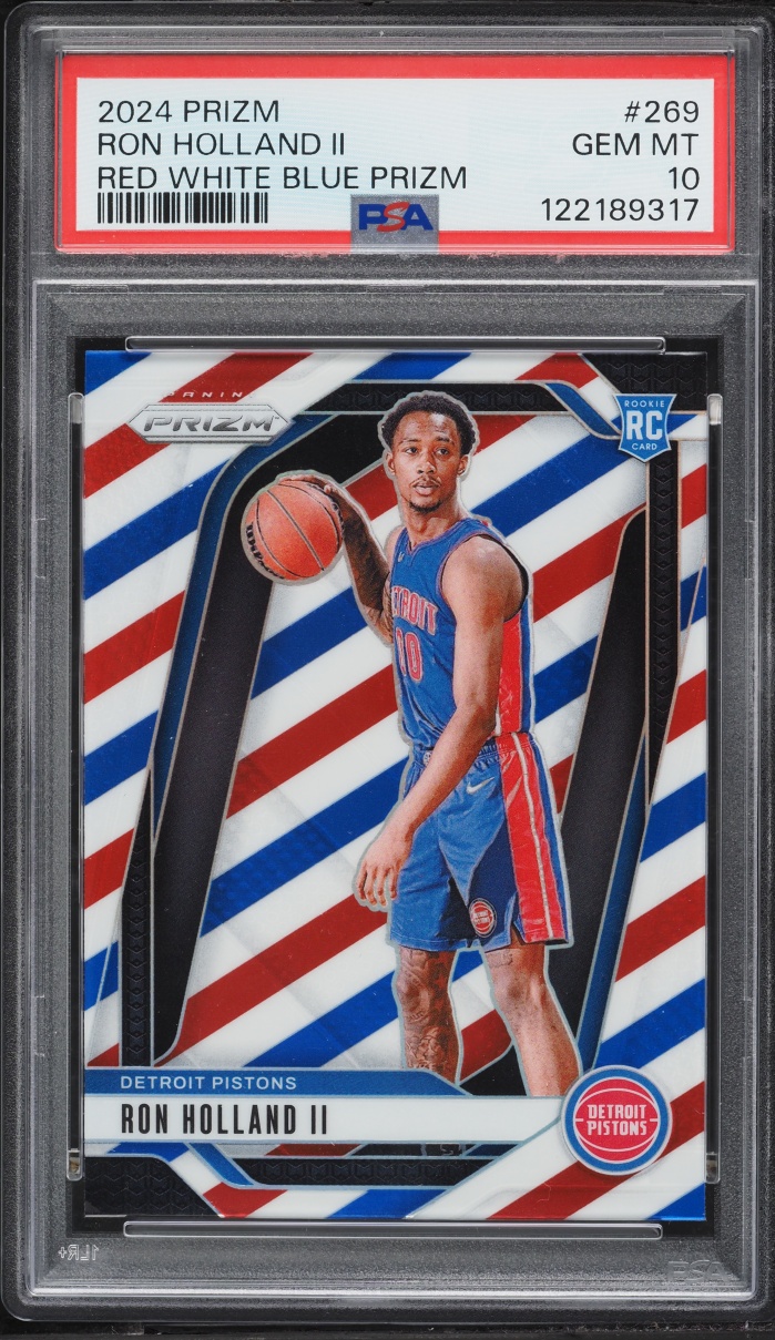 2024 Panini Prizm Red White Blue Ron Holland II ROOKIE #269 PSA 10 GEM MINT