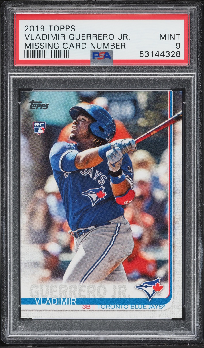 2019 Topps Missing Card Number Vladimir Guerrero Jr. ROOKIE PSA 9 MINT