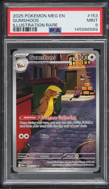 2025 Pokemon Mega Evolution IR Gumshoos #153 PSA 9 MINT
