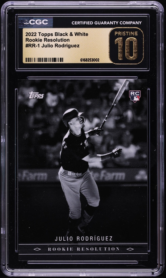 2022 Topps Black & White Resolution Julio Rodriguez ROOKIE #RR-1 CGC 10 PRISTINE
