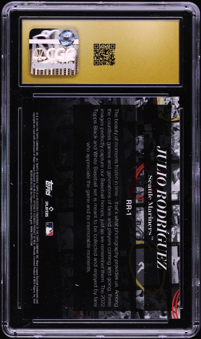2022 Topps Black & White Resolution Julio Rodriguez ROOKIE #RR-1 CGC 10 PRISTINE