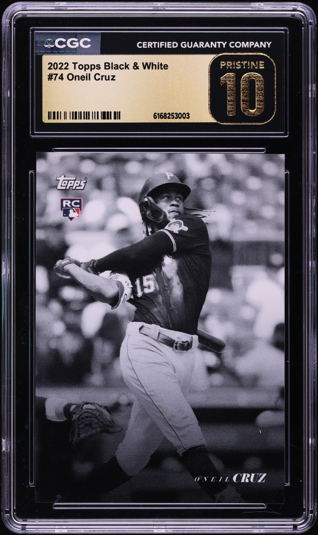 2022 Topps Black & White Oneil Cruz ROOKIE #74 CGC 10 PRISTINE