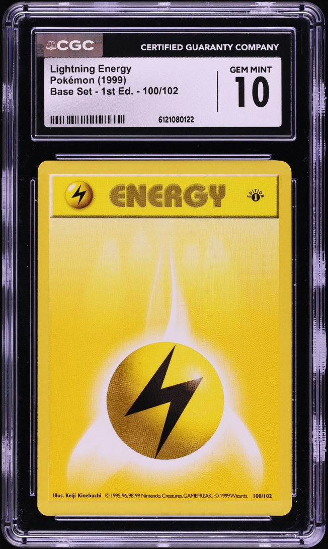 1999 Pokemon Base Set 1st Edition Lightning Energy #100 CGC 10 GEM MINT