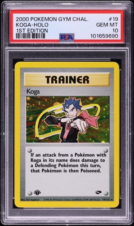 2000 Pokemon Gym Challenge Holo 1st Edition Koga #19 PSA 10 GEM MINT