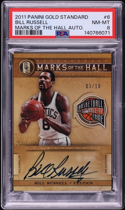 2009 Bowman 48 Bill Russell AUTO #48A-BR BGS 9.5 GEM MINT on