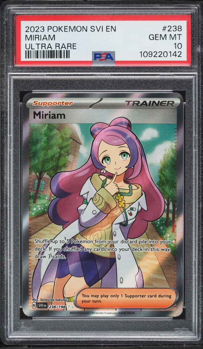 2023 Pokemon Scarlet & Violet Full Art Miriam #238 PSA 10 GEM MINT