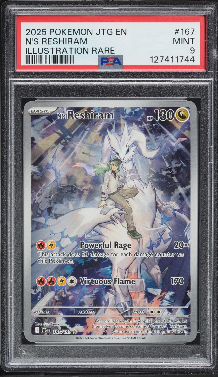 2025 Pokemon Scarlet & Violet Journey Together IR N's Reshiram #167 PSA 9 MINT