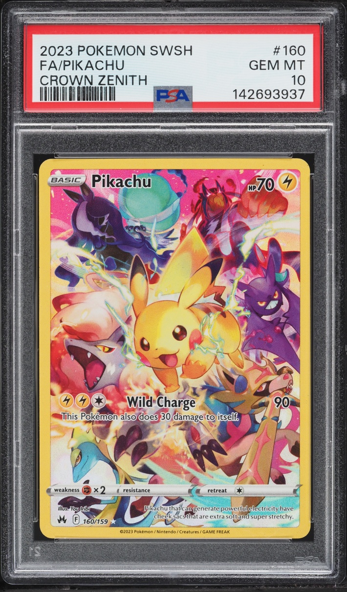 2023 pikachu s ピカチュウs #236 GEM MT 10 2023 Pokemon Sword & Shield Crown Zenith SEC Pikachu #160 PSA 10