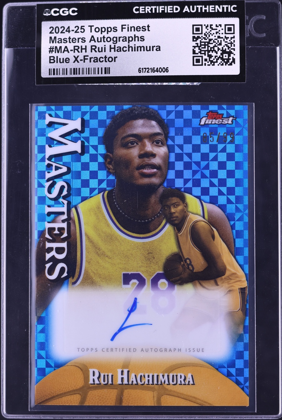 2024 Topps Finest Basketball Blue X-Fractor Rui Hachimura #MA-RH CGC AUTH