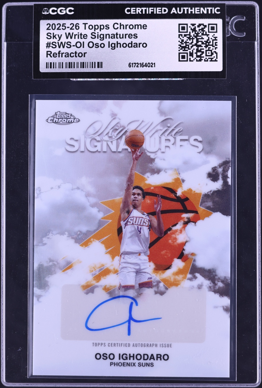 2025 Topps Chrome Sky Write Refractor Oso Ighodaro AUTO #SWS-OI CGC AUTH