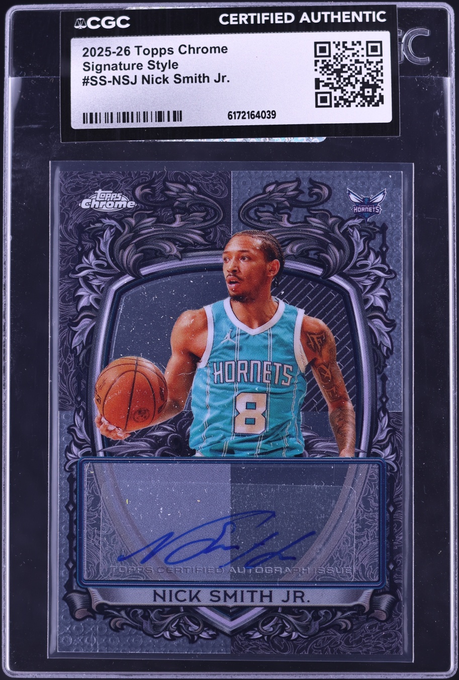 2025 Topps Chrome Signature Style Nick Smith Jr. AUTO #SS-NSJ CGC AUTH