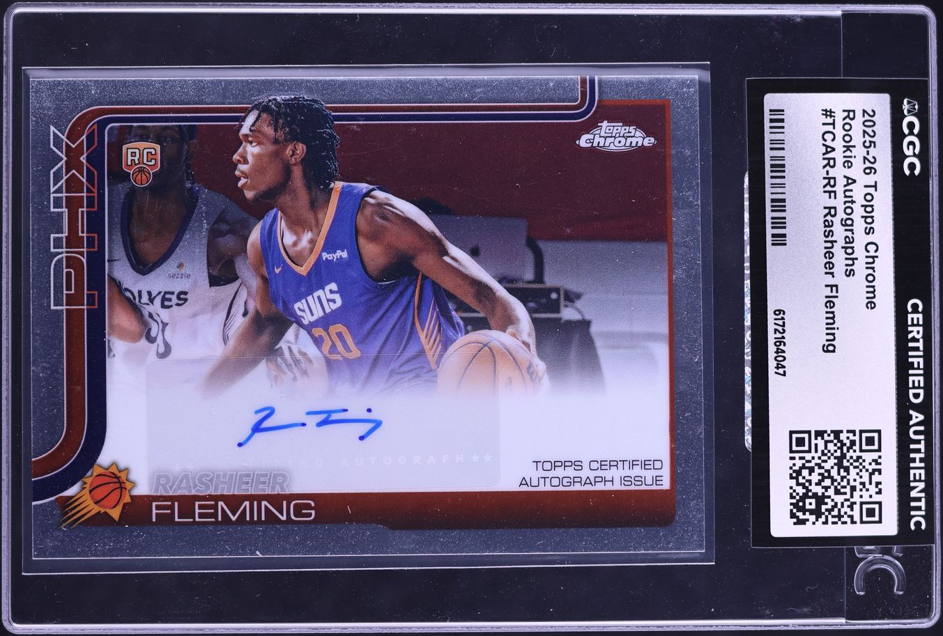 2025 Topps Chrome Rasheer Fleming ROOKIE AUTO #TCAR-RF CGC AUTH