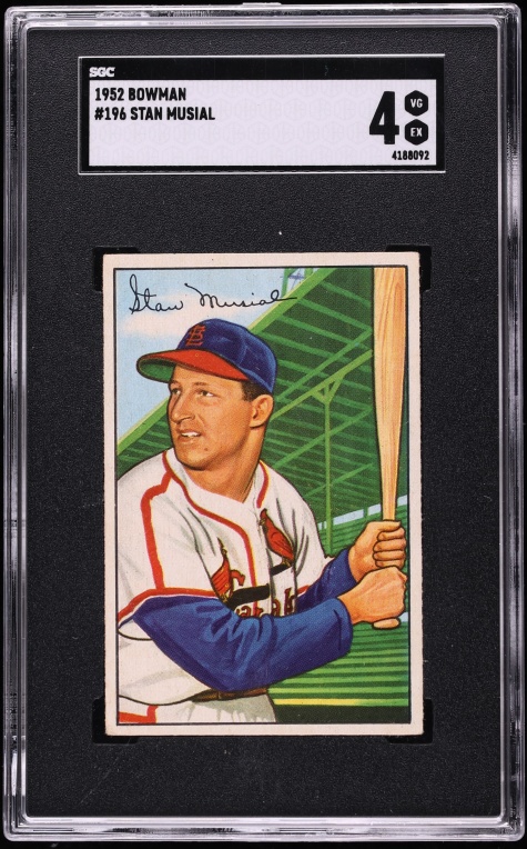 1952 Bowman Stan Musial #196 SGC 4 VGEX