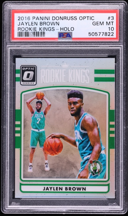 2016 Donruss Optic Rookie Kings Holo Jaylen Brown ROOKIE #3 PSA 10 GEM MINT