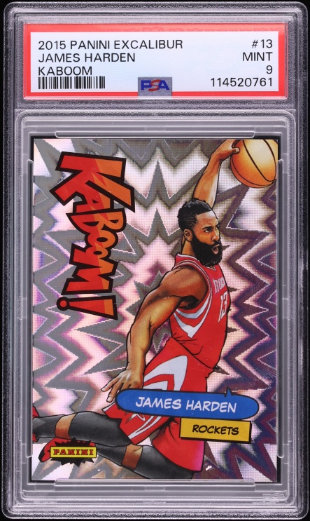 2015 Panini Excalibur Kaboom! James Harden #13 PSA 9 MINT