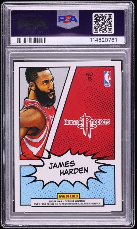 2015 Panini Excalibur Kaboom! James Harden #13 PSA 9 MINT