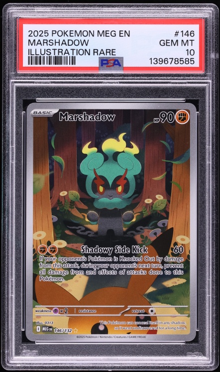 2025 Pokemon Mega Evolution IR Marshadow #146 PSA 10 GEM MINT