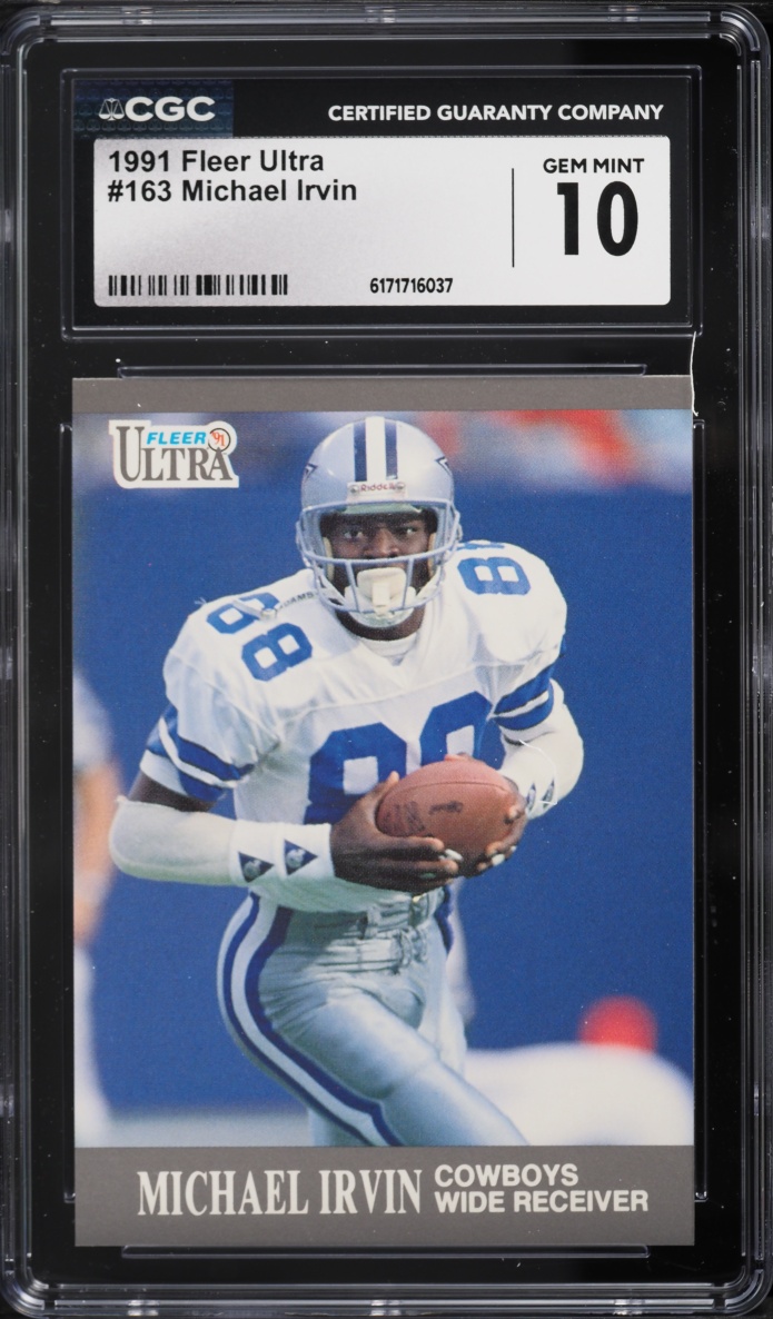 1991 Fleer Ultra Michael Irvin #163 CGC 10 GEM MINT