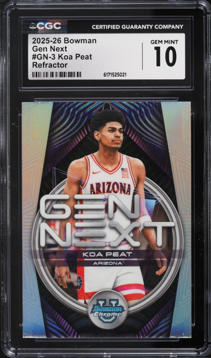 2025 Bowman Gen Next Refractor Koa Peat ROOKIE #GN-3 CGC 10 GEM MINT