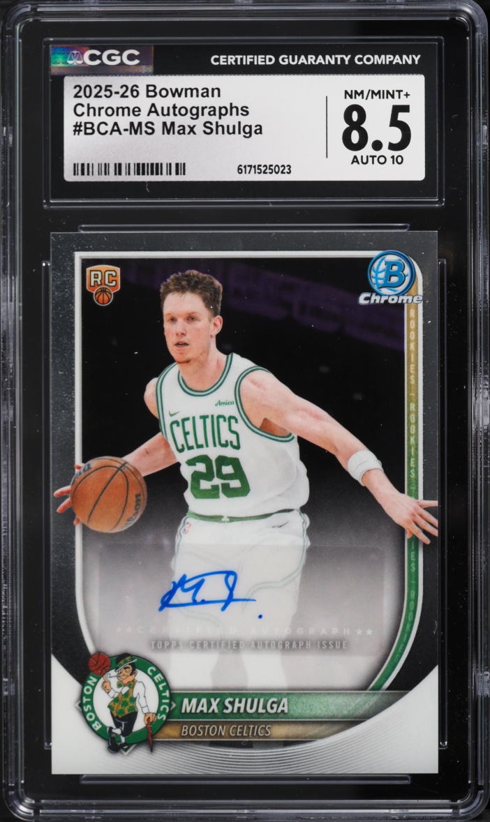2025 Bowman Chrome Max Shulga ROOKIE AUTO #BCA-MS CGC 8.5 NM-MT+