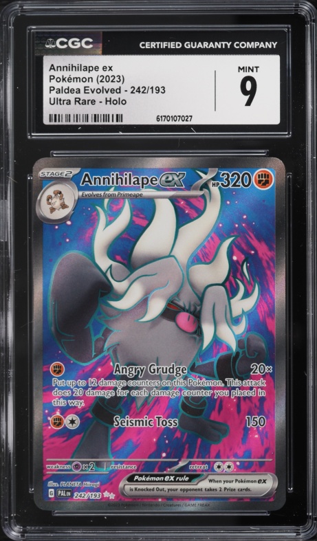 2023 Pokemon Scarlet & Violet Paldea Evolved Full Art Annihilape Ex #242 CGC 9 MINT