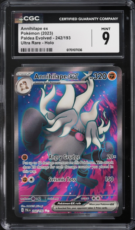 2023 Pokemon Scarlet & Violet Paldea Evolved Full Art Annihilape Ex #242 CGC 9 MINT